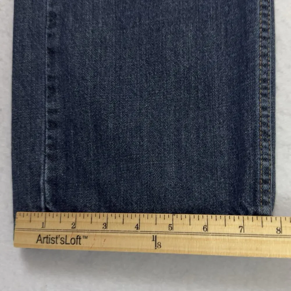Levis 505 Jeans Mens 34x32 Blue Regular Fit Medium Wash Denim Stretch